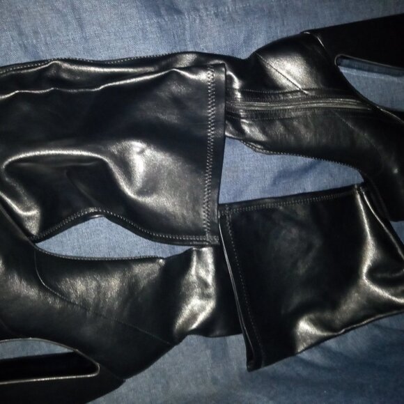 AZALEA WANG " THE ULTIMATE STRUT STRETCH " THIGH HIGH PLATFORM BOOT ( BRAND NEW - Picture 7 of 8